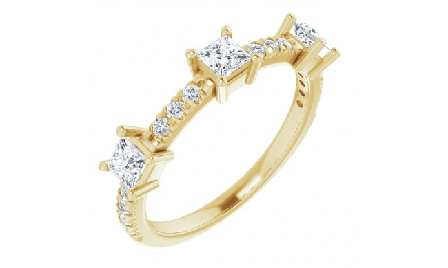14K Yellow 5/8 CTW Diamond Anniversary Band