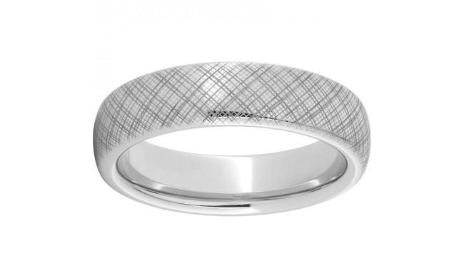 Serinium Domed Band with Tuscany Laser Engraving