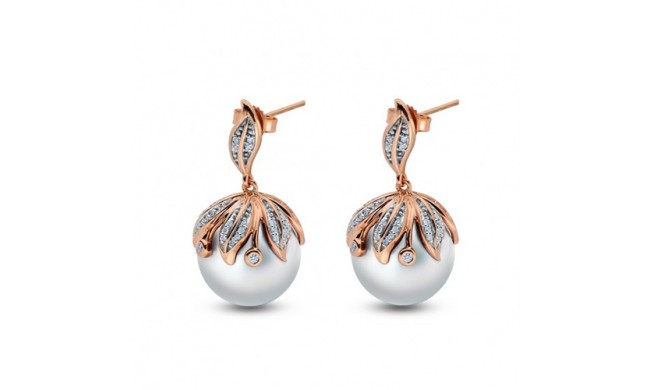 Imperial Pearl 14k Rose Gold Freshwater Pearl Earring