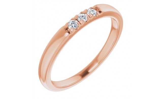 14K Rose .09 CTW Diamond French-Set Anniversary Band