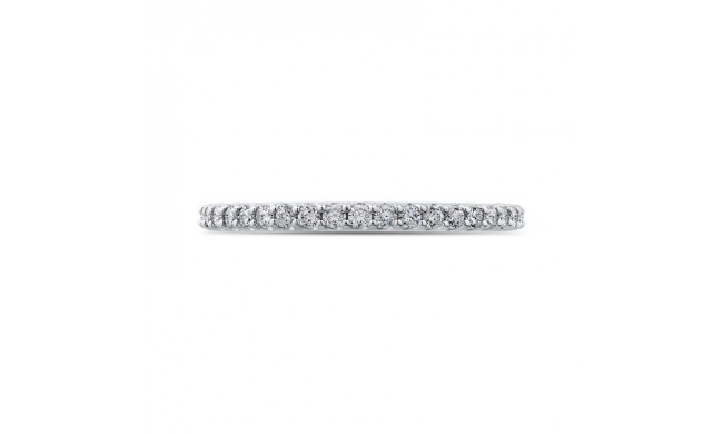 Shah Luxury 14K White Gold Round Diamond Half-Eternity Wedding Band