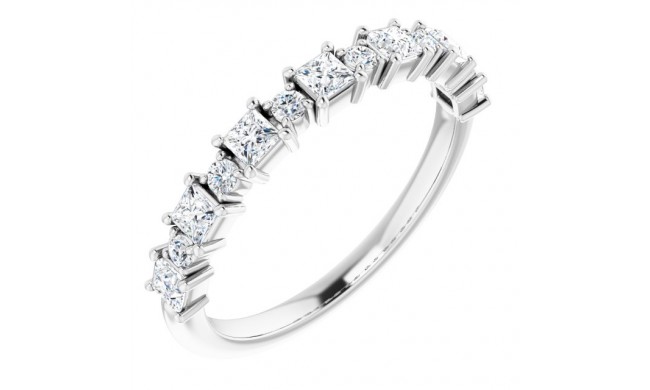 14K White 5/8 CTW Diamond Anniversary Band