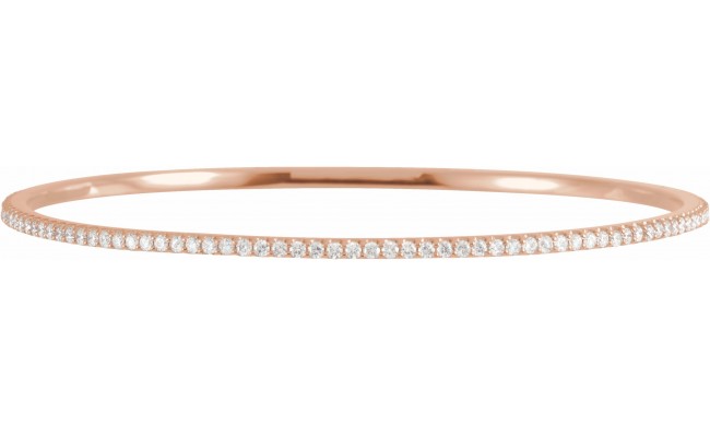 14K Rose 2 CTW Diamond Stackable Bangle 8 Bracelet