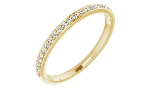 14K Yellow 1/8 CTW Diamond Matching Band