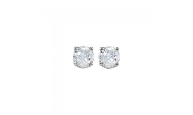 Gems One 14Kt White Gold White Topaz (1 Ctw) Earring