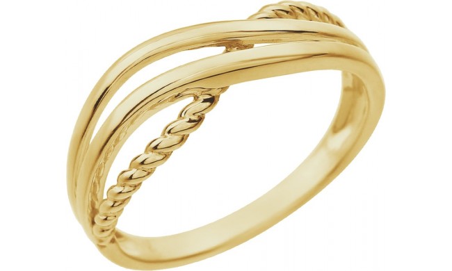 14K Yellow Criss-Cross Ring