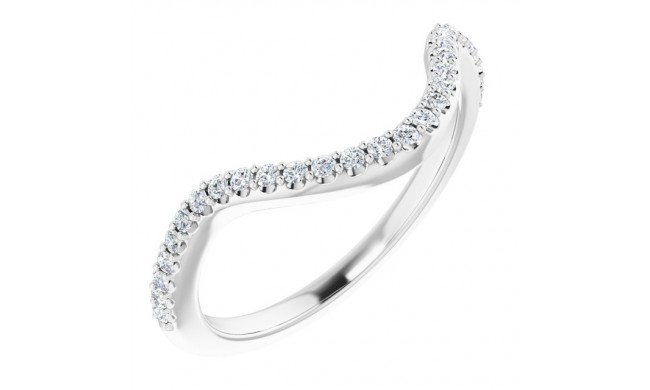 14K White 1/5 CTW Diamond Band