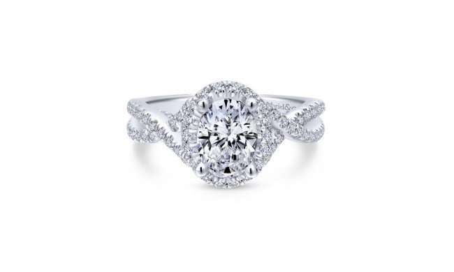 Gabriel & Co. 14k White Gold Entwined Halo Engagement Ring