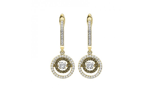 Gems One 14KT Yellow Gold & Diamond Rhythm Of Love Fashion Earrings   - 1/2 ctw