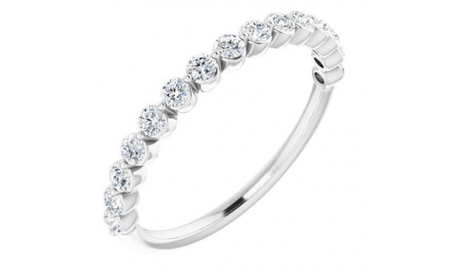 14K White 1/2 CTW Diamond Anniversary Band