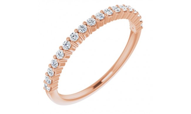 14K Rose 1/4 CTW Diamond Anniversary Band