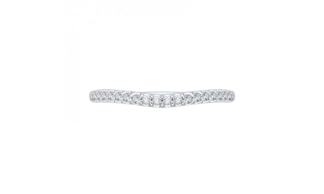 Shah Luxury 14K White Gold Round Diamond Half-Eternity Wedding Band