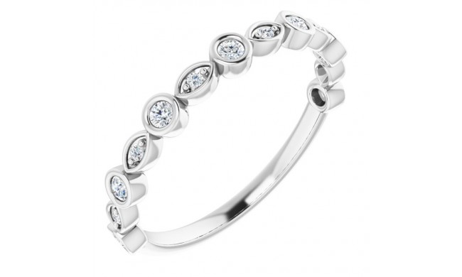 14K White 1/6 CTW Diamond Anniversary Band