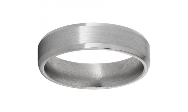 Titanium Beveled Edge Band with Satin Finish
