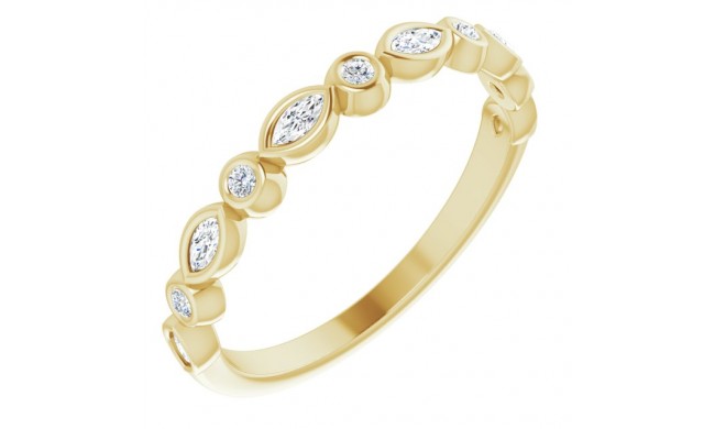 14K Yellow 1/4 CTW Diamond Anniversary Band