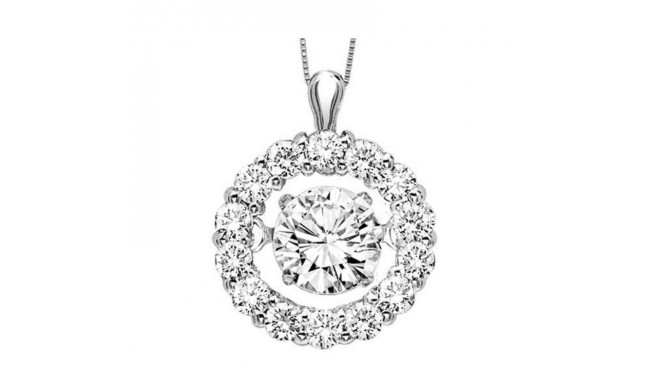 Gems One 14KT White Gold & Diamond Rhythm Of Love Neckwear Pendant  - 1/2 ctw