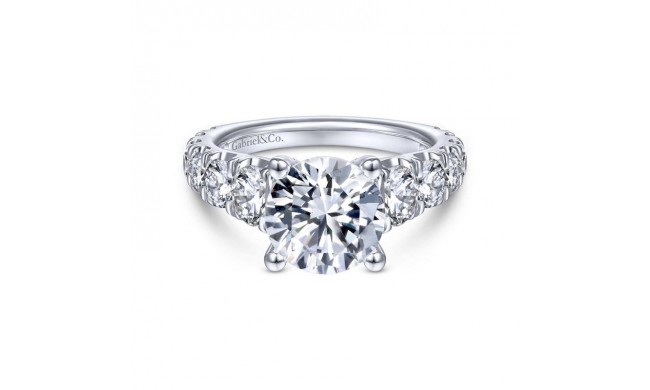 Gabriel & Co. 14k White Gold Contemporary Straight Engagement Ring