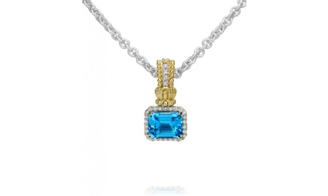 Vahan 14k Gold & Sterling Silver Blue Topaz Pendant