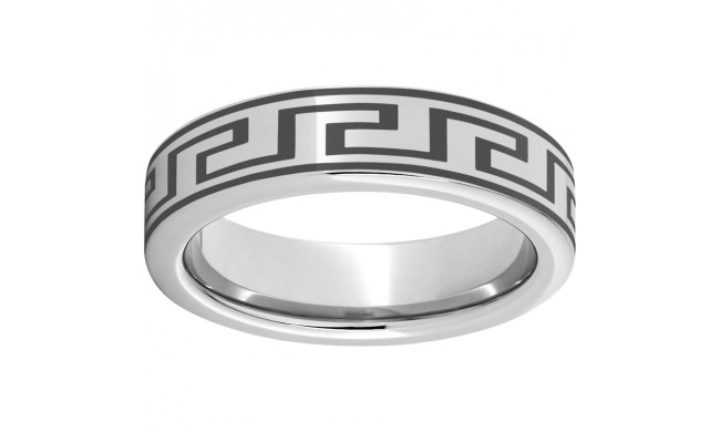 Serinium Pipe Cut Band with Greek Laser Engraving