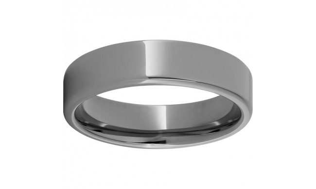 Rugged Tungsten  6mm Pipe Cut Polished Band