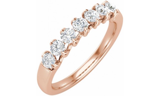 14K Rose 1/2 CTW Diamond Anniversary Band