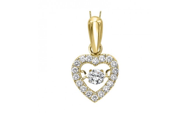 Gems One 14KT Yellow Gold & Diamond Rhythm Of Love Neckwear Pendant  - 1/5 ctw