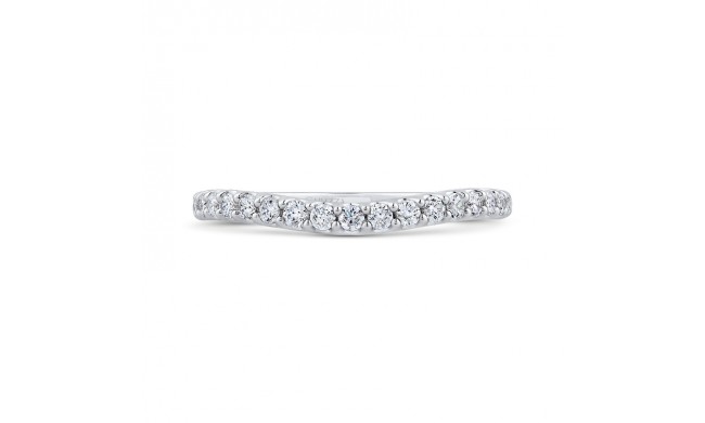Shah Luxury 14K White Gold Round Diamond Half-Eternity Wedding Band