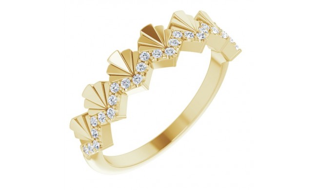 14K Yellow 1/6 CTW Diamond Vintage-Inspired Anniversary Band