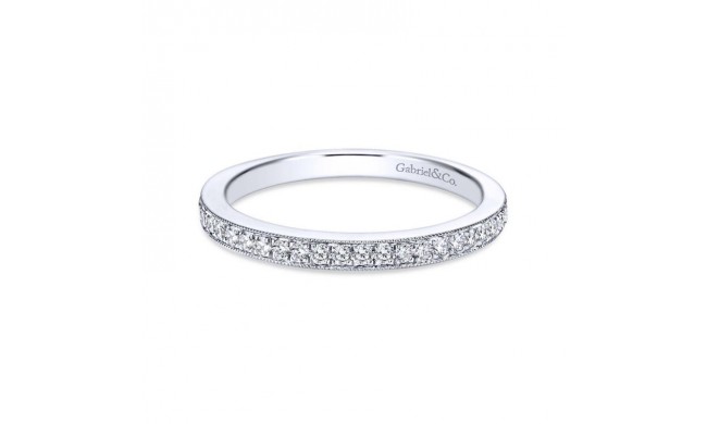 Gabriel & Co. 14k White Gold Contemporary Anniversary Wedding Band