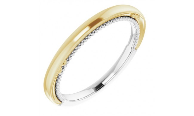 14K White & Yellow Band