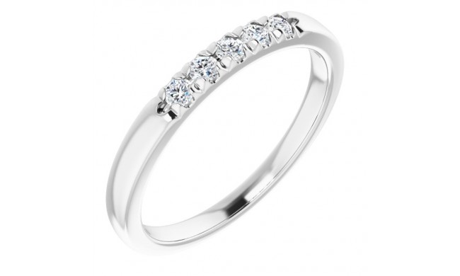 14K White 1/6 CTW Diamond French-Set Anniversary Band