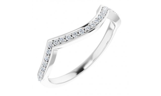 14K White 1/10 CTW Diamond Matching Band