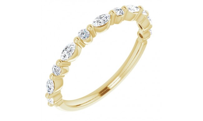 14K Yellow 3/8 CTW Diamond Anniversary Band