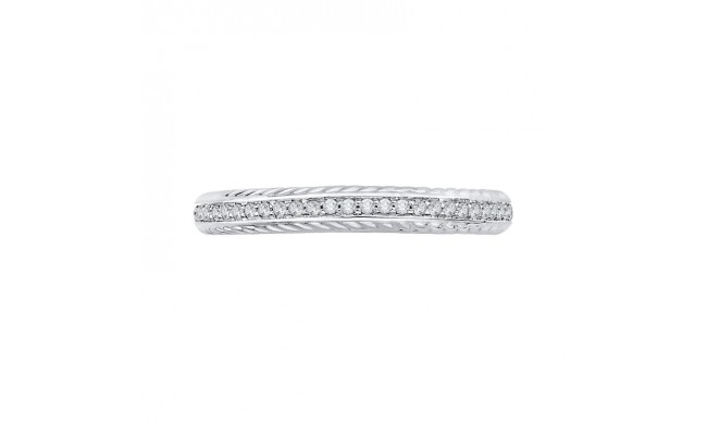 Shah Luxury Round Diamond Half-Eternity Wedding Band In 14K White Gold