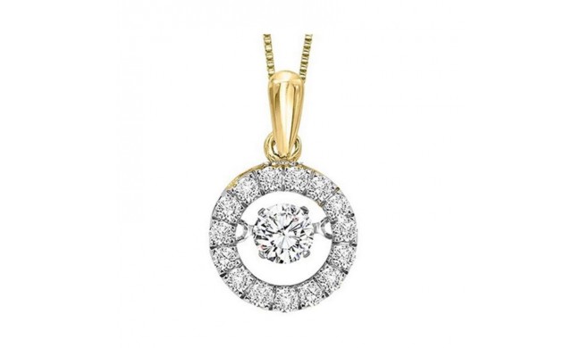 Gems One 14KT Yellow Gold & Diamond Rhythm Of Love Neckwear Pendant  - 1/5 ctw