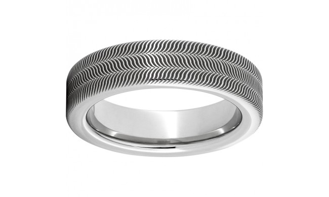 Serinium Pipe Cut Band with Illusion Laser Engraving
