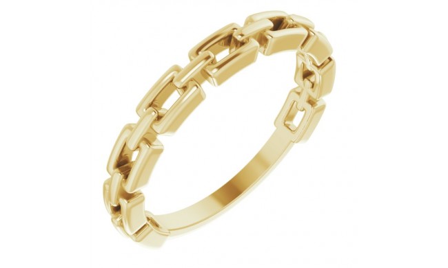 14K Yellow Chain Link Ring