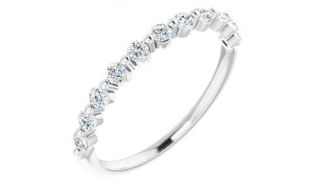 14K White 1/2 CTW Diamond Anniversary Band