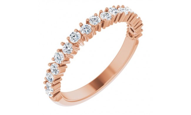 14K Rose 1/2 CTW Diamond Anniversary Band