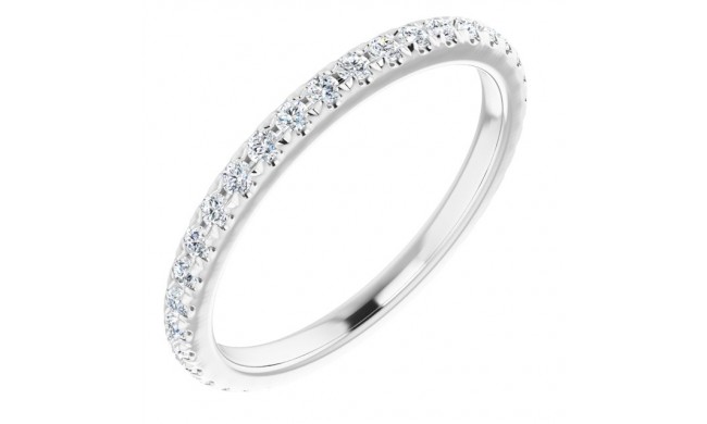 Platinum 3/8 CTW Diamond French-Set Anniversary Band