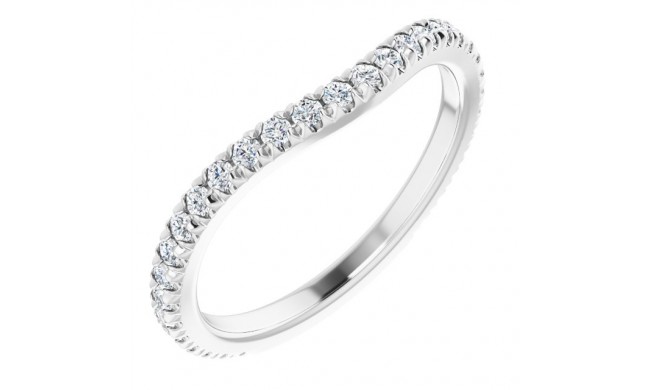 14K White 3/8 CTW Diamond French-set Matching Band