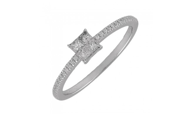 Gems One 10Kt White Gold Diamond(1/5Ctw) Ring