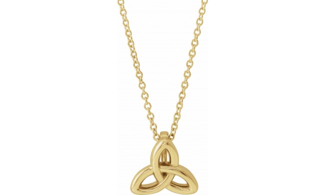14K Yellow Celtic-Inspired Trinity 16-18 Necklace
