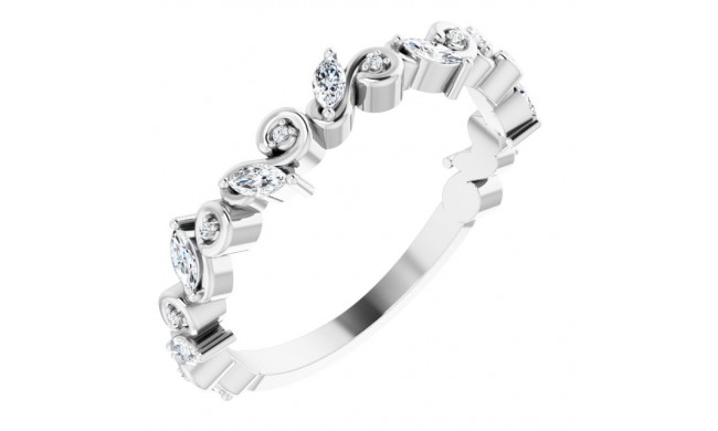 14K White 1/3 CTW Diamond Anniversary Band