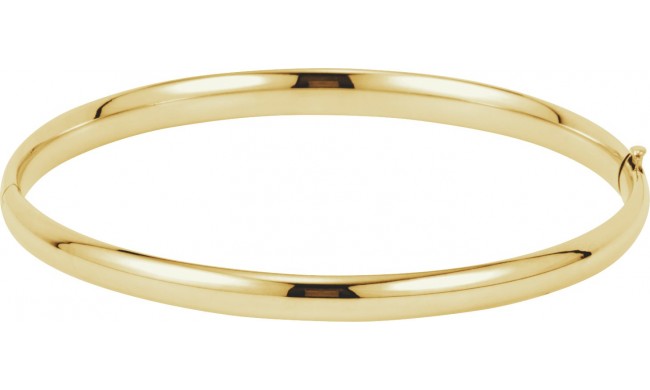 14K Yellow 4.75 mm Hinged Bangle Bracelet