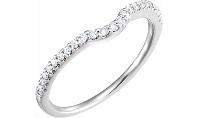 14K White 1/5 CTW Diamond Matching Band