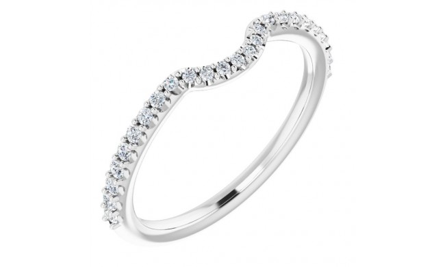 14K White 1/5 CTW Diamond Matching Band