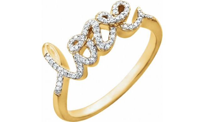 14K Yellow 1/6 CTW Diamond Ring