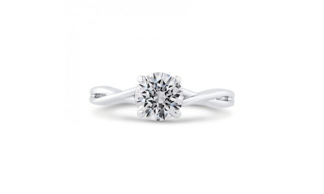 Shah Luxury 14K White Gold Solitaire Engagement Ring (Semi-Mount)