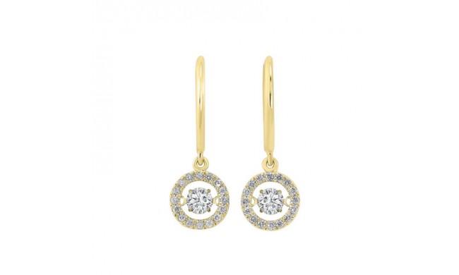 Gems One 14KT Yellow Gold & Diamond Rhythm Of Love Fashion Earrings  - 3/4 ctw